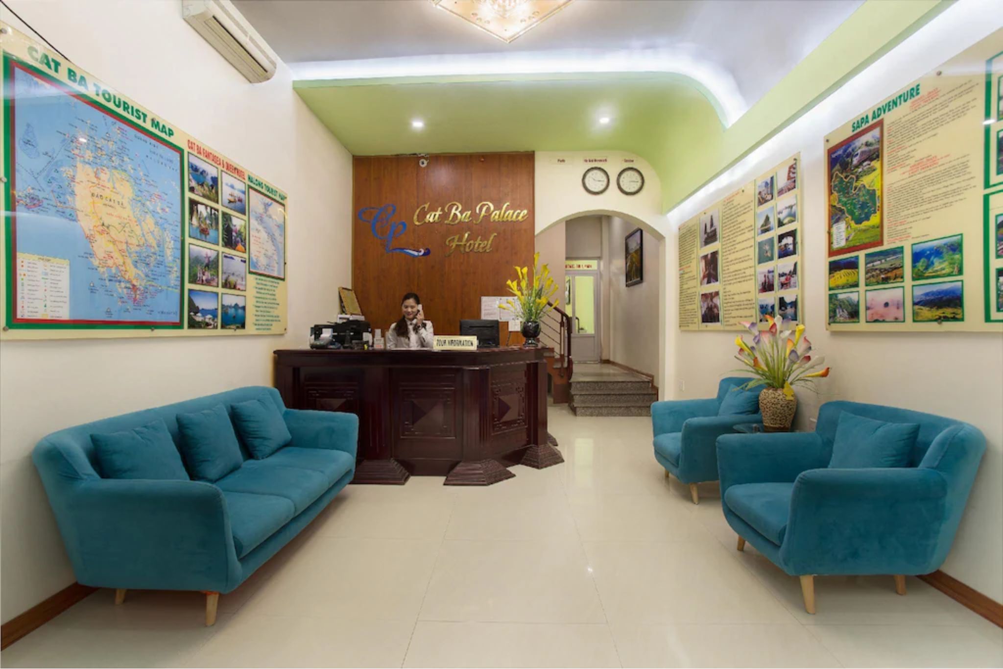 thiêt kế quầy lễ tân hostel 7